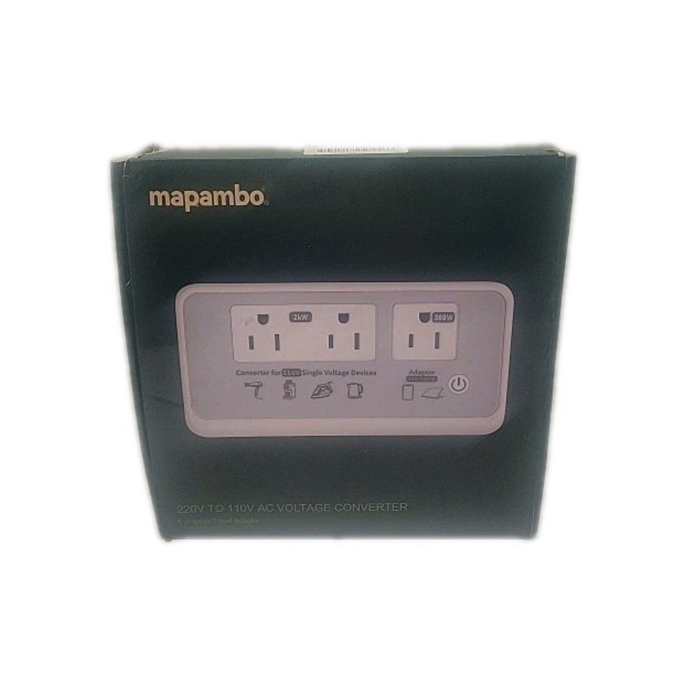 Mapambo AC Voltage‎ Converter 220V to 110V European Travel Adapter